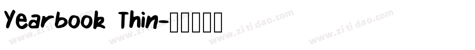 Yearbook Thin字体转换